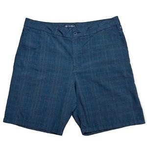 O’Neill Men’s Paramount Gray & Black Plaid Shorts Sz 40